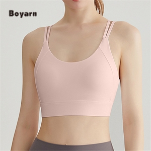 เสื้อครอปสำหรับผู้หญิงผ้าสแปนเด็กซ์ผ้าไนลอนสำหรับเล่นโยคะฟิตเนสวิ่ง - Product Image 1