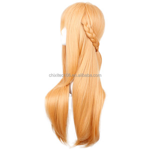 La perruque de cosplay principale de Saint Da de Sword Art Online, Asuna <span class=keywords><strong>Yuki</strong></span>, Asuka, et la perruque anime brun doré clair - Product Image 4