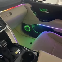 Kit d'éclairage d'ambiance 24 LED couleur fantôme pour intérieur avec anneau de klaxon, contrôle intelligent 12V 6-12W pour Land Cruiser LC300 2022-2025