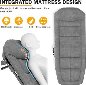 Cheap Foldable Metal Camping Adjustable Single Sleeping Reclining Soft <b>Folding</b> Cot <b>Bed</b> Adults <b>Folding</b> <b>Bed</b> <b>Chair</b> DF443 Outdoor Fo - Product Image 5