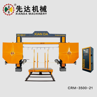 Máquina de corte de hilo diamantado CNC de 4 ejes CRM 3500 para cortar losas de piedra, columnas romanas, mármol y granito.