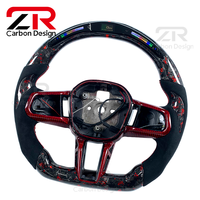 Volant de direction en cuir véritable en fibre de carbone forgée avec LED personnalisées pour l'intérieur de la voiture BMW LCI M540i