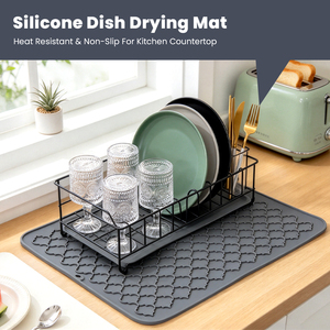 Tapis <span class=keywords><strong>de</strong></span> séchage <span class=keywords><strong>de</strong></span> vaisselle pliable en <span class=keywords><strong>silicone</strong></span> à faible MOQ pour cuisine - Product Image 2