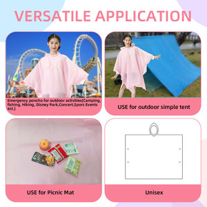 Impermeable Ligero, Duradero y Reutilizable de EVA con Capucha <span class=keywords><strong>para</strong></span> Niños, <span class=keywords><strong>para</strong></span> Senderismo y Viajes - Product Image 4