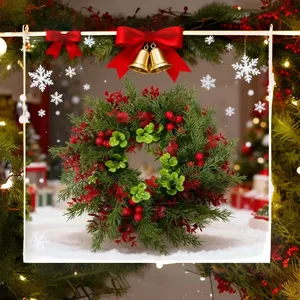Couronne de Noël de 40 cm en PE, couronne d'eucalyptus, couronne de feuilles d'eucalyptus, couronne artificielle - Product Image 6