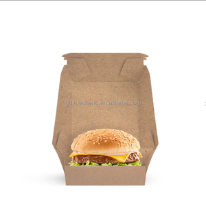 Boîte de burger fast-food en papier kraft personnalisée jetable avec revêtement aqueux logo personnalisé écologique et options de taille - Product Image 3
