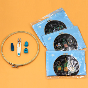 Kit de broderie au point de croix DIY pour débutants, sac fourre-tout en toile écologique, art populaire - Product Image 6