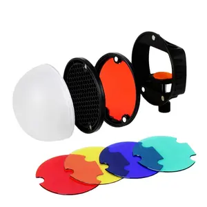 TRIOPO TR-08 MagDome Color Filter Reflector Honeycomb Diffuser Ball Photo Accessories Kits For GODOX YONGNUO Flash Replace