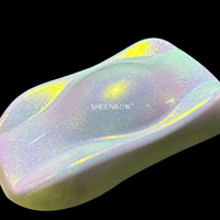 Pigment pour ongles effet miroir métallique caméléon, base solvant, néon, aurore, sirène, qualité cosmétique, duochrome 325 mesh, pour marque privée