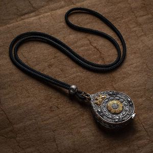 Collar con Colgante de Loto del Budismo Tibetano para Mujeres, Amuleto Vintage de los 12 Signos del Zodiaco, Joyería de Feng Shui Chino, Regalo - Product Image 3