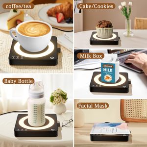 2024 usine meilleure qualité 55 degrés <span class=keywords><strong>chargeur</strong></span> sans fil 15W métal tasse chauffage type-c Port meilleure qualité tasse à café plus chaud caboteur - Product Image 4