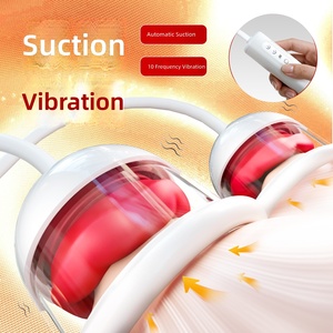 Massaggiatore per Seno a Doppia Coppa con Vibrazione e Suzione, Massaggiatore per il Seno, Masturbatore per il Petto, Coppa di Suzione per Capezzoli, Sex Toy - Product Image 3