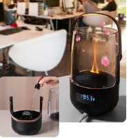 Diffuseur d'arômes de luxe avec affichage numérique de l'heure, humidificateur d'huiles essentielles portable et silencieux pour la maison et la chambre