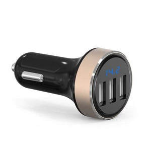 Cargador de Coche USB de 3 Puertos AP03S, 36W QC3.0, Carga Rápida con Pantalla LED de Voltaje, Adaptador USB Multipuerto para Coche de 12V/24V - Product Image 6