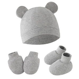 Children Wool Printed <b>Hat</b> with Bear Ears Adjustable Winter Warm Cap for Infants <b>and</b> Toddlers Daily Use - Product Image 5