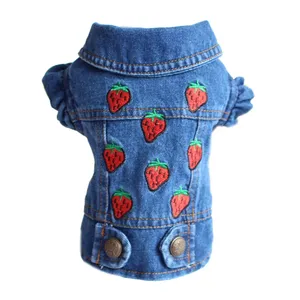 Küçük köpekler için klasik mavi Jean köpek ceket yaz kış moda katı desen pitshishih Tzu Sheltie - Product Image 1