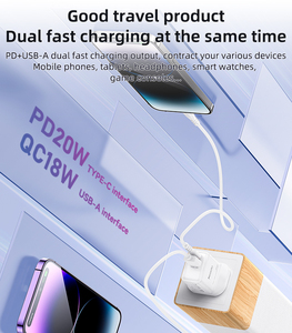 YC80 YesIDo PC วัสดุหน่วงไฟ PD <span class=keywords><strong>20W</strong></span> + QC 18W ชาร์จเร็ว USB-C GAN & USB-A Dual-Port UK ชาร์จเร็ว - Product Image 4