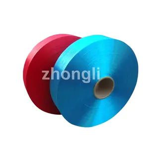 100% dope dyed poy polyester filament yarn POY zhongli 150/48 (75-1000D)