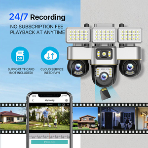 KERUI 6MP防犯カメラライト付きWIFI <span class=keywords><strong>3</strong></span>画面ネットワーク<span class=keywords><strong>3</strong></span> PTZカメラホームセキュリティIP CCTV監視カメラV380 Pro - Product Image 3