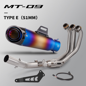Para XSR 900 FZ09 MT MT09 MT-<span class=keywords><strong>09</strong></span> XSR900 2015-2020 Sistema completo enlace frontal motocicleta tubo de Escape 51mm Escape <span class=keywords><strong>Moto</strong></span> - Product Image 5