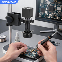 SANQTID TD-10ML-V19 VGA Industrial Camera Magnifier Mobile Phone PCB Repair Measurement LED 130X Electron Digital Microscope LED