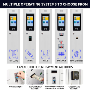 24/7 casier intelligent en libre-service avec serrure électronique accès pièce/billet/carte de crédit plusieurs langues Options de paiement multiple - Product Image 2