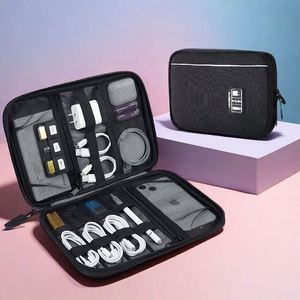 Grande trousse de rangement électronique de voyage pour accessoires technologiques, rangement de câbles, batterie externe, cartes SD, sac de rangement de voyage - Product Image 5