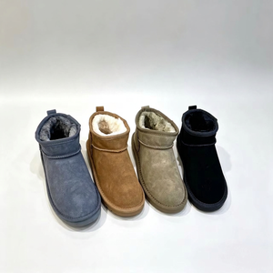 Bottes d'hiver modernes pour femme, marron moka, rembourrées de duvet, doublées de fourrure, résistantes au froid, semelle souple, large gamme de couleurs, conformes CE, pour adolescentes et femmes - Product Image 1