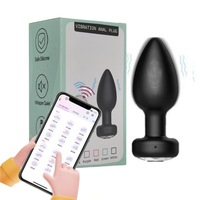 Fernbedienung 9-Frequenz Vibrations-Prostatamassagegerät Po-Trainings-Set Silikon Analplug Sexspielzeug Vibrator