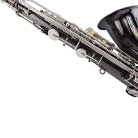 Black Nickel Silver Lacquered Finish BB Tenor Saxophone Brass Wind Instrument Bakelite Head Student Professional Band