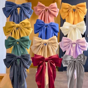 Thanh Lịch Hàn Quốc Sang Trọng Phụ Kiện Tóc Thiết Kế Mới Rắn Màu Bowknot Clip Tóc Cho Phụ Nữ Cô Gái Ngọt Ngào Giáng Sinh Vải Nhựa - Product Image 5