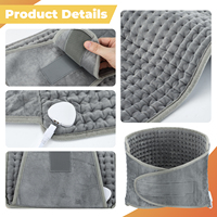 Ceinture de Massage à Commande Filaire Chauffante pour Thérapie par Compresses Chaudes, Chauffe-Corps pour Soulagement des Douleurs Menstruelles et Dorsales, Enveloppe Chauffante Électrique Abdominale
