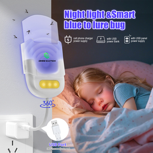 Omni bắt bay bẫy côn trùng cho trong nhà và ngoài trời: Ánh sáng bẫy chụp trái cây ruồi <span class=keywords><strong>gnats</strong></span> và houseflies giá trị gói 1 thiết bị - Product Image 5