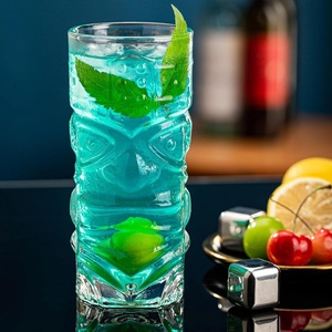 Venta al por mayor de cristal transparente personalizado de alta bola cóctel vaso para beber Hawaiian <span class=keywords><strong>Tiki</strong></span> Grimace Zombie Bar Party Ware - Product Image 3
