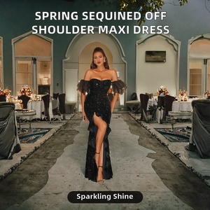 Nouvelle Robe Longue de Soirée et de Banquet pour Femme, Modèle 2026, en Satin Uni, Col Rond, Sans Manches, Respirante, Coupe Moulante, Idéale pour l'Été et les Occasions Spéciales - Product Image 2