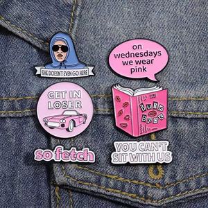 <span class=keywords><strong>Mean</strong></span> <span class=keywords><strong>Girls</strong></span> émail broches Campus jeunesse film dessin animé métal broche bijoux accessoires elle ne va pas ici broches revers Badge ange - Product Image 6