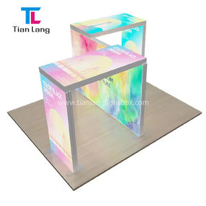 TianLang personalizado duradero aluminio SEG portátil LED Modular retroiluminado Pantalla de pared en forma de rectángulo reutilizable diseño de stand de feria - Product Image 6