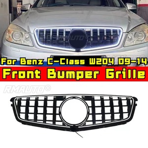 ตะแกรงกันชนหน้ารถยนต์ LED แบบตกแต่งสำหรับ Mercedes Benz C-Class W204 ปี 2009-2014 สไตล์ GT - Product Image 2