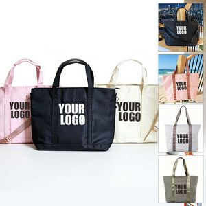 Bolsa <span class=keywords><strong>de</strong></span> Lona Bordada Qetesh, Gran Capacidad, Reutilizable, con Cierre, para Damas <span class=keywords><strong>de</strong></span> Honor, Maestras, <span class=keywords><strong>Playa</strong></span>, Viajes, Compras, Deportes, Uso Diario - Product Image 1