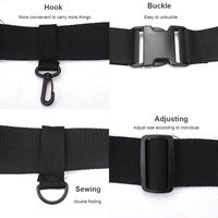 Support de canne à pêche portable, accessoire de pêche avec dispositif d'insertion de canne à pêche réglable à la taille, outil d'accessoires de pêche pour l'extérieur