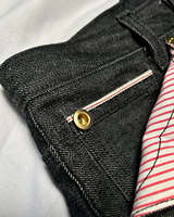 Jean Homme à Coupe Droite Ample Détendu, Boucle Arrière Personnalisée, Bas Cloche Vintage à Bord Brut, Denim Japonais Original Selvedge