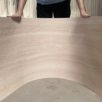 Panel Dinding Batu Fleksibel Veneer Porselen Lembut Tahan Air Tahan Api untuk Pelapis Dinding Interior Eksterior