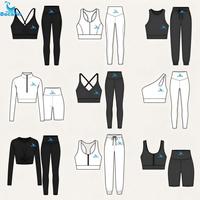 Ensemble d'entraînement de gymnastique léger et push-up pour femmes OEM soutien-gorge et leggings de sport ensembles de vêtements de yoga durables 92% ensemble de yoga en fibre de bambou