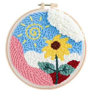 Kit de broderie au <span class=keywords><strong>crochet</strong></span> facile à faire soi-même avec des outils, kit de point de croix, kit de broderie au <span class=keywords><strong>crochet</strong></span> pour enfants et adultes - Product Image 4