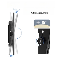 Soporte de TV Universal Ajustable para Pared, Soporte de TV Inclinable de Panel Plano Negro Popular para Oficina, Soporte de TV de Acero de Plasma LCD