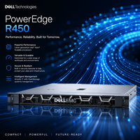 Servidor Dell PowerEdge R450 1U, Memoria DDR4 RDIMM, Expansión PCIe para Infraestructura en la Nube