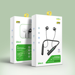 Headphone Olahraga Tahan Air Tanpa Peredam Kebisingan, <span class=keywords><strong>Neckband</strong></span>, Bluetooth Bt5.2, Tipe C, Kabel, Tws Earplugs Dengan Layar Digital Baterai - Product Image 3