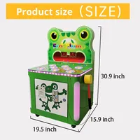 Mesin Permainan Frog Hammer Koin, 2 Pemain, Interaktif, Permainan Arcade, Taman Hiburan, Pusat Perbelanjaan, Zona Hiburan