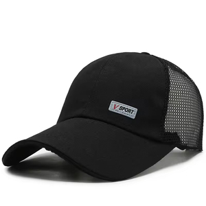 Casquette de baseball en maille de coton de haute qualité OEM, rouge et noire, style camionneur pour adultes, avec logo personnalisé, style sportif, vente en gros - Product Image 6