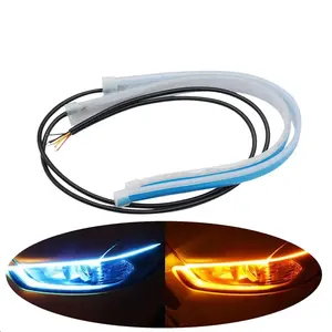 Lampu sein LED, lampu sein LED, Strip es biru & Amber, lampu DRL, lampu siang hari, lampu berurutan, antiair